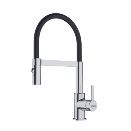 Mitigeur Lina Semi Pro dual jet side chrome/black